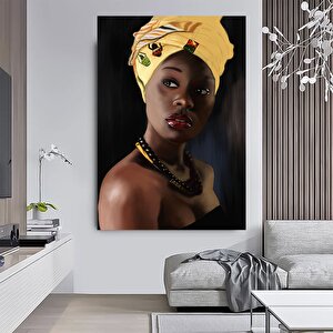 Modern Afrikalı Kadın Kanvas Tablosu 20x30 cm