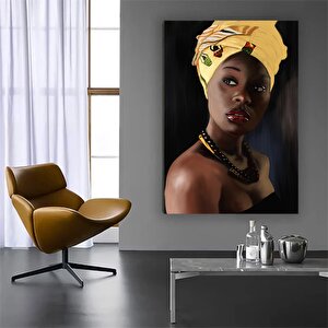 Modern Afrikalı Kadın Kanvas Tablosu