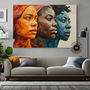 Afrika Soyut Sanat Poster | Afro Kadın Duvar Sanatı | Çerçeveli Baskı