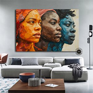 Afrika Soyut Sanat Poster | Afro Kadın Duvar Sanatı | Çerçeveli Baskı