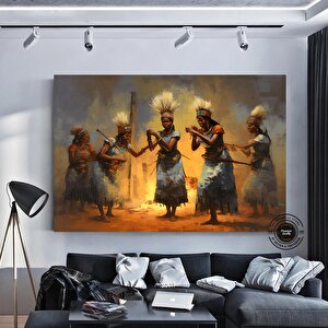 Afrika Kadın Portresi, Afrika Amerikan Kültürü, Afrika Kabilesi Duvar Sanatı