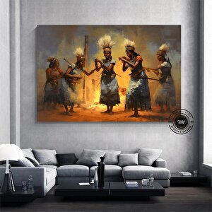 Afrika Kadın Portresi, Afrika Amerikan Kültürü, Afrika Kabilesi Duvar Sanatı