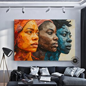 Afrika Soyut Sanat Poster | Afro Kadın Duvar Sanatı | Çerçeveli Baskı