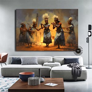 Afrika Kadın Portresi, Afrika Amerikan Kültürü, Afrika Kabilesi Duvar Sanatı 60x120 cm