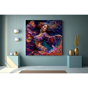 İspanyol Geleneksel Dansçı Kadın Kanvas Tablo – Dans Eden Kadın Poster Baskı