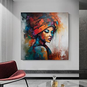 Renkli Kadın Kanvas Sanatı – Modern Kadın Tablo Baskısı, Moda Dekor, Duvar Sanatı