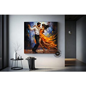 Kanvas Ev Dekoru; Büyük Kanvas; Dans Eden Çift Tablosu; Müzik Odası Sanatı; Tango Çift Kanvas Tablos