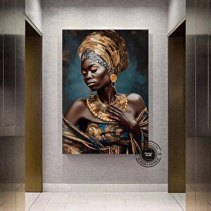 Siyah Kız Sanatı Baskısı, Siyah Kadın Tablo, Afrikalı Duvar Sanatı Kanvas Soyut, Siyah Kız Tablo 100x150 cm