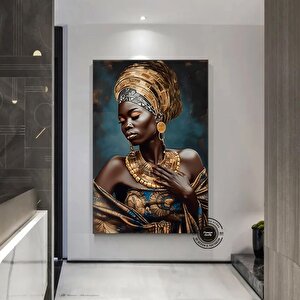 Siyah Kız Sanatı Baskısı, Siyah Kadın Tablo, Afrikalı Duvar Sanatı Kanvas Soyut, Siyah Kız Tablo 20x30 cm