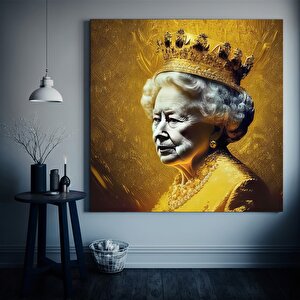 Kraliçe Ii. Elizabeth Tuval Duvar Sanatı. Kraliçe Ii. Elizabeth - Modern Resim Sanatı, Modern Dekor 80x80 cm