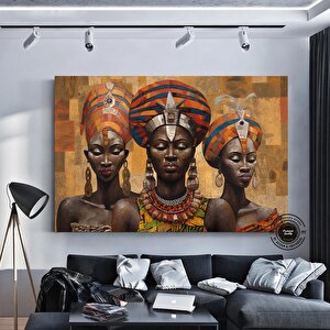 Afrikalı Figürler Kültür Duvar Sanatı; Afrikalı Kadın Duvar Dekoru; Yerel Afrikalı Soyut Duvar Sanat