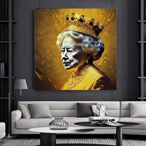 Kraliçe Ii. Elizabeth Tuval Duvar Sanatı. Kraliçe Ii. Elizabeth - Modern Resim Sanatı, Modern Dekor 40x40 cm