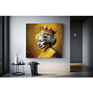 Kraliçe Ii. Elizabeth Tuval Duvar Sanatı. Kraliçe Ii. Elizabeth - Modern Resim Sanatı, Modern Dekor 40x40 cm