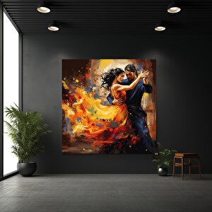 Ev Dekoru Kanvası, Büyük Kanvas, Dans Eden Çift Tablosu, Müzik Odası Sanatı