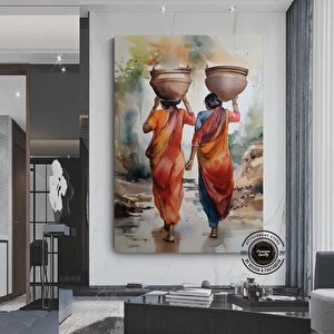 Afrika Kabile Kanvas Posteri; Savana Sanatı; Afrika Stili 120x180 cm