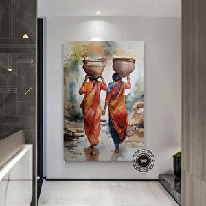 Afrika Kabile Kanvas Posteri; Savana Sanatı; Afrika Stili 120x180 cm