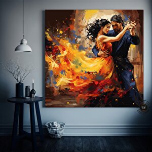 Ev Dekoru Kanvası, Büyük Kanvas, Dans Eden Çift Tablosu, Müzik Odası Sanatı