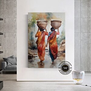 Afrika Kabile Kanvas Posteri; Savana Sanatı; Afrika Stili