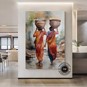 Afrika Kabile Kanvas Posteri; Savana Sanatı; Afrika Stili