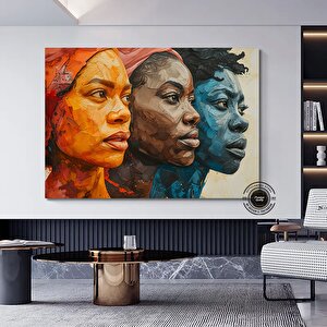 Afrika Soyut Sanat Poster | Afro Kadın Duvar Sanatı | Çerçeveli Baskı 40x60 cm