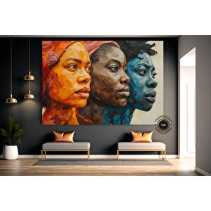 Afrika Soyut Sanat Poster | Afro Kadın Duvar Sanatı | Çerçeveli Baskı 40x60 cm