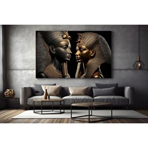 Mısır Firavun Ve Kraliçe Duvar Sanatı; Firavun Kanvas Sanatı; Firavun Ve Kraliçe Baskısı