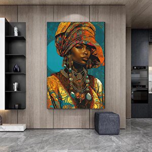 Modern Afrika Kadın Tablo Poster Ev Dekoru, Oturma Odası İçin, Kanvas Üzerine Afrika Kadın Baskısı