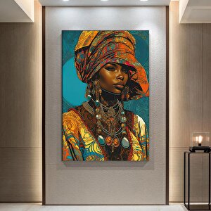 Modern Afrika Kadın Tablo Poster Ev Dekoru, Oturma Odası İçin, Kanvas Üzerine Afrika Kadın Baskısı
