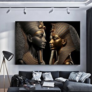 Mısır Firavun Ve Kraliçe Duvar Sanatı; Firavun Kanvas Sanatı; Firavun Ve Kraliçe Baskısı