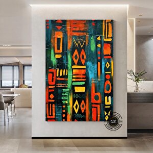 Afrika Duvar Sembolleri – Afrika Kanvas Boyama; Afrika Kültürü Ev Dekoru; Lüks Duvar Sanatı; Hediye
