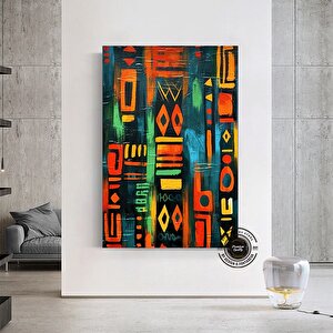 Afrika Duvar Sembolleri – Afrika Kanvas Boyama; Afrika Kültürü Ev Dekoru; Lüks Duvar Sanatı; Hediye
