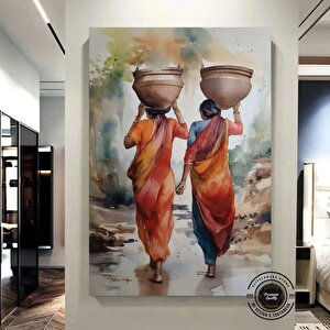 Afrika Kabile Kanvas Posteri; Savana Sanatı; Afrika Stili