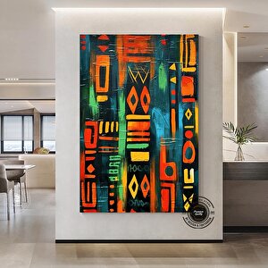 Afrika Duvar Sembolleri – Afrika Kanvas Boyama; Afrika Kültürü Ev Dekoru; Lüks Duvar Sanatı; Hediye
