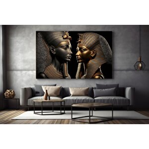 Mısır Firavun Ve Kraliçe Duvar Sanatı; Firavun Kanvas Sanatı; Firavun Ve Kraliçe Baskısı