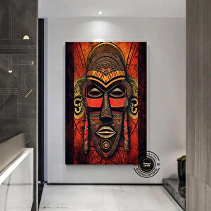 Kabile Maskesi Afrikalı Sanatı Çerçeveli Poster; Afrika Maskesi; Afrika Duvar Sanatı; Afrikalı Ameri 90x180 cm
