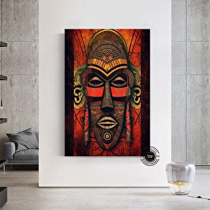Kabile Maskesi Afrikalı Sanatı Çerçeveli Poster; Afrika Maskesi; Afrika Duvar Sanatı; Afrikalı Ameri