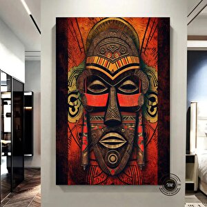 Kabile Maskesi Afrikalı Sanatı Çerçeveli Poster; Afrika Maskesi; Afrika Duvar Sanatı; Afrikalı Ameri