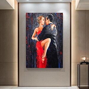 Büyük Kanvas Ev Dekoru, Dans Eden Çift Tablosu, Müzik Odası Sanatı, Tango Temalı Kanvas