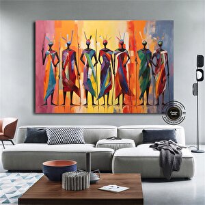 Afrika Amerikan Kültürü Duvar Sanatı, Afrika Kültürü Duvar Dekoru, Yerel Kadın Duvar Sanatı 30x40 cm