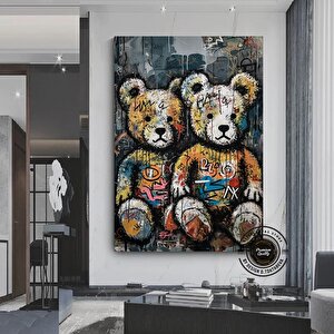 Teddy Ayı Duvar Sanatı; Teddy Ayı Graffiti Sanatı; Teddy Ayı Sokak Sanatı; Graffiti Duvar Sanatı; So 140x200 cm