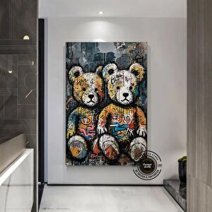 Teddy Ayı Duvar Sanatı; Teddy Ayı Graffiti Sanatı; Teddy Ayı Sokak Sanatı; Graffiti Duvar Sanatı; So 140x200 cm