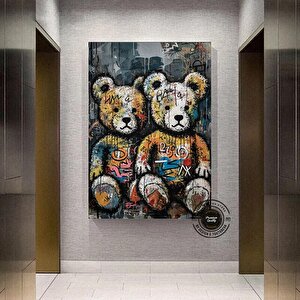 Teddy Ayı Duvar Sanatı; Teddy Ayı Graffiti Sanatı; Teddy Ayı Sokak Sanatı; Graffiti Duvar Sanatı; So 140x200 cm