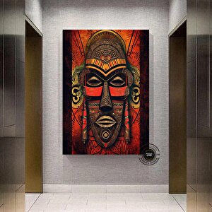 Kabile Maskesi Afrikalı Sanatı Çerçeveli Poster; Afrika Maskesi; Afrika Duvar Sanatı; Afrikalı Ameri 50x70 cm