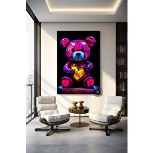 Teddy Ayı Duvar Sanatı; Graffiti Teddy Ayı; Sokak Sanatı; Graffiti Duvar Dekoru 100x200 cm