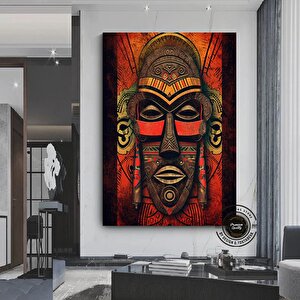 Kabile Maskesi Afrikalı Sanatı Çerçeveli Poster; Afrika Maskesi; Afrika Duvar Sanatı; Afrikalı Ameri 70x150 cm