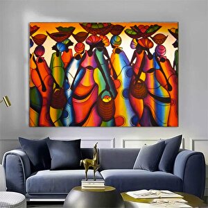 Afrikalı Kadın Renkli Soyut Poster / Kanvas Duvar Dekoru / Asılmaya Hazır 30x40 cm