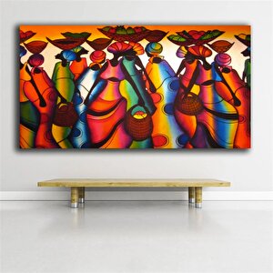 Afrikalı Kadın Renkli Soyut Poster / Kanvas Duvar Dekoru / Asılmaya Hazır 30x40 cm