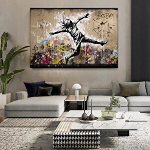 Urban Stil Kanvas | Banksy Stili Kanvas Sanatı | Sokak Graffiti Baskısı | Modern Ev Dekor | Banksy D