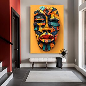 Afrika Duvar Sembolleri; Afrika Kanvas; Kültür Dekoru; Geleneksel Desenler 150x290 cm