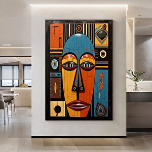 Kabile Maskesi Afrika Sanatı Çerçeveli Poster; Afrika Maskesi; Afrika Duvar Sanatı; Afrikalı Amerika
